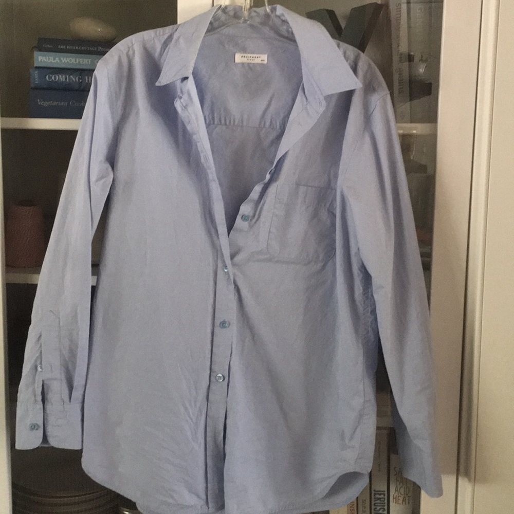 equipment chambray blue blouse (not denim)